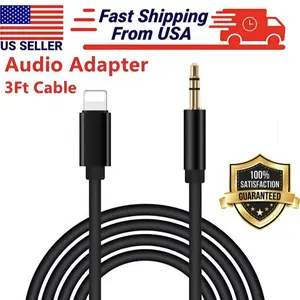 USB Type C to 3.5mm Female Headphone Jack Adapter, 1m Portable USB-C To 3.55mm AUX Audio Cable, Auxiliary Cord, Phone Accessories for Home Car