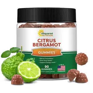 aSquared Nutrition Citrus Bergamot Gummies - Citrus Bergamot Extract Supplement 500mg Per Serving - Pure Gummy Alternative to Capsules & Pills