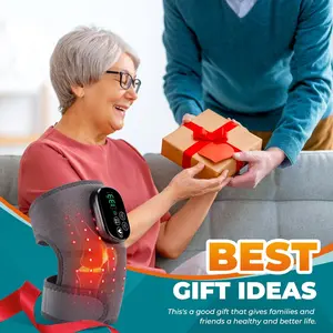 3-Tier Heating Rechargeable Massage Knee Brace, Electric Heated Knee Support, Dual Function Shoulder & Knee Massager, New Product