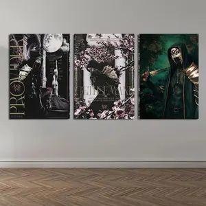 Set of 3 Sleep Token Even In Arcadia Tour 2025 Print Poster, Music Artwork,  framed Painting,Modern Artwork for Living Room Dormitory Wall Home Decoration birthday gift