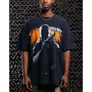 73Studio X Call Of Duty Black Ops 2 Vintage T-Shirt Black Acidwash