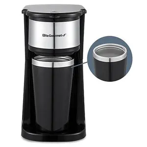 Maxi-Matic Elite Gourmet Coffee Maker Stainless Steel Interior Mug