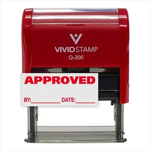 Approved Self-Inking Office Rubber Stamp (Red) - Medium