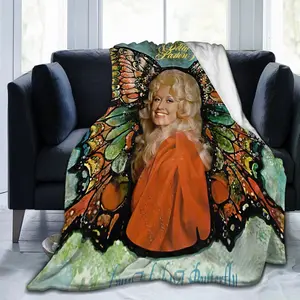 Dolly Parton Blanket Ultra-Soft Flannel Cozy Cover Featuring Iconic Country Music Artwork, Perfect As A Warm Throw For Sofa Lounging, Lightweight Travel Blanket, And Stylish Bed Blanket Decor For Fans Of Music Legends