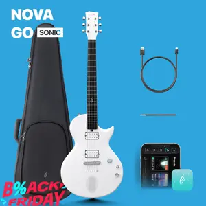 【Enya Nova Go Sonic Smart Electric Guitar】 Electric Carbon Fiber Guitarra with 10W Wireless Speaker, Onboard Presets, All-in-One Portable Rig for Street Performers & Home Studios   Christmas Gift, TikTokShopHolidayHaul