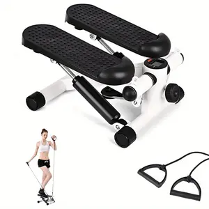 Fitness Stepper For Exercise, Mini Stepper With LCD Monitor & Resistance Bands, Gym Fitness Stair Stepper For Home Workout, Legs Arm Full Body Training