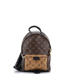 Pre-owned Louis Vuitton Canvas Coated Backpacks Palm Springs Backpack Reverse Monogram Canvas PM by Rebag