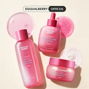 EQQUALBERRY NAD+ Peptide Boosting Smoothie Serum – Anti-Aging Korean Skin Care | Stocking Stuffer for Women | Firming Serum with 5 Ceramides & Vegan Collagen for Wrinkles & Radiant Glow(1.01oz/30ml)