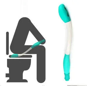 Toilet Aids Tools Long Reach Comfort Wipe Extends Your Reach Over 15" Grips Toilet Paper or Pre-Moistened Wipes Durable Plastic & Rubber Construction Ergonomic Design for Self-Sufficiency