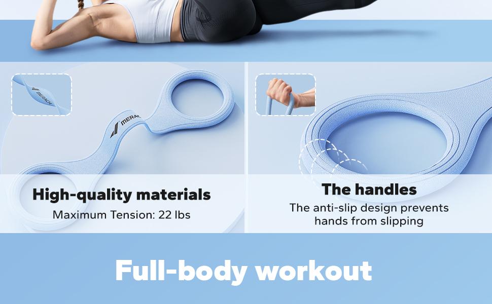 MERACH Multifunction Pedal Resistance Band, Elastic Pull Rope, Full-Body Workout at Home Gym, Exercise Sit-up, Yoga, Abdominal Training Fitness