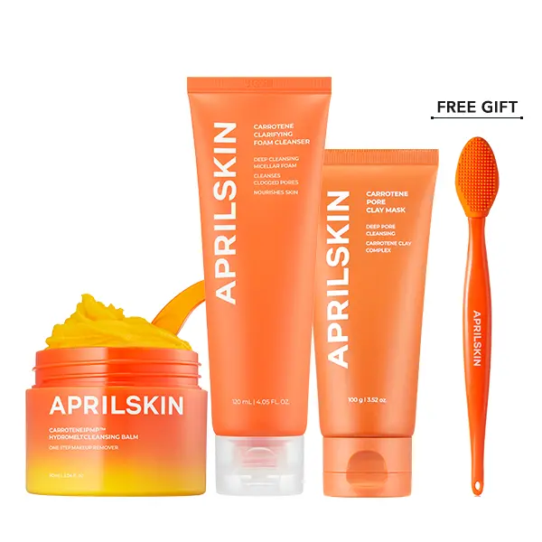 [APRILSKIN Official] Skin Detox For Filter, Zero Texture Skin - Visibly Smoother Skin | Carrotene Cleansing Balm for Makeup Removal | Carrotene Foam Cleanser for Clogged Pores | Carrotene Mud Mask for Excess sebum Care | Korean Skincare