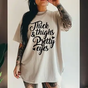 Thick Thighs And Pretty Eyes Tshirt , Cute Ladies Shirt, Cute Quote Shirt, Thick Thighs Tee, Thick shirt Top, Bad Girl Attitude, Women’s Sweatshirt