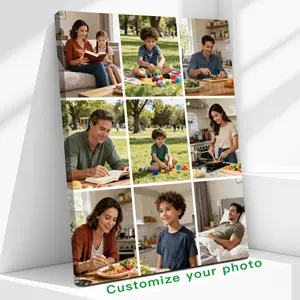 Custom Photo Canvas Painting Frame - Premium Memory Gift | Transform Your Photos into Elegant, Detail-Rich Decor | Ideal for Home Decor, Wedding/Graduation Gifts for Those You Care About | Handcrafted Frame, Vivid Colors - Popular Cherished Gift!