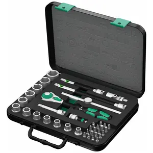 Wera - 5003596001 Zyklop 8100 SB 4 3/8-Inch SAE Ratchet Set, 38-Piece