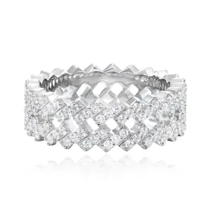 Cuban Ring UCCIYO Lab-Created Moissanite S925 Sterling Silver Moissanite Ring for Women Men Hip Hop Jewelry Gift Valentines Day gift summerwins【#R517 】
