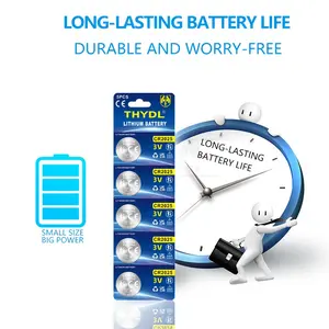 Thydl 10pcs Cr 3v Button Battery, Disposable Non-Rechargeable Long-Lasting Leakproof, Suitable for Watch Car Key Scale Remote Control