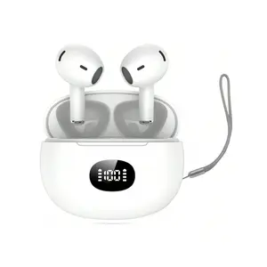 Wireless Earbuds with LED Power Display, Wireless In-Ear Earbuds with Hand Strap, 36H Long Playtime, Noise Cancellation, Touch Control, In-Ear Headphones with Charging Station, Ideal for Business, Sports, TV & Tablet Use