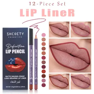 12-Piece Lip Liner Set Designed To Shape And Plump For A Fuller-Looking Pout. Featuring A Creamy Matte Formula That Glides On Smoothly, These Liners Complement Any Lip Shade To Create A Seamless Finish—Perfect For Both Everyday Wear And Special Occasions.