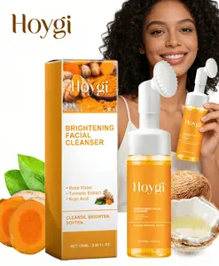 Brightening Turmeric Face Wash - Nourishing Foam Facial Cleanser for Men & Women
