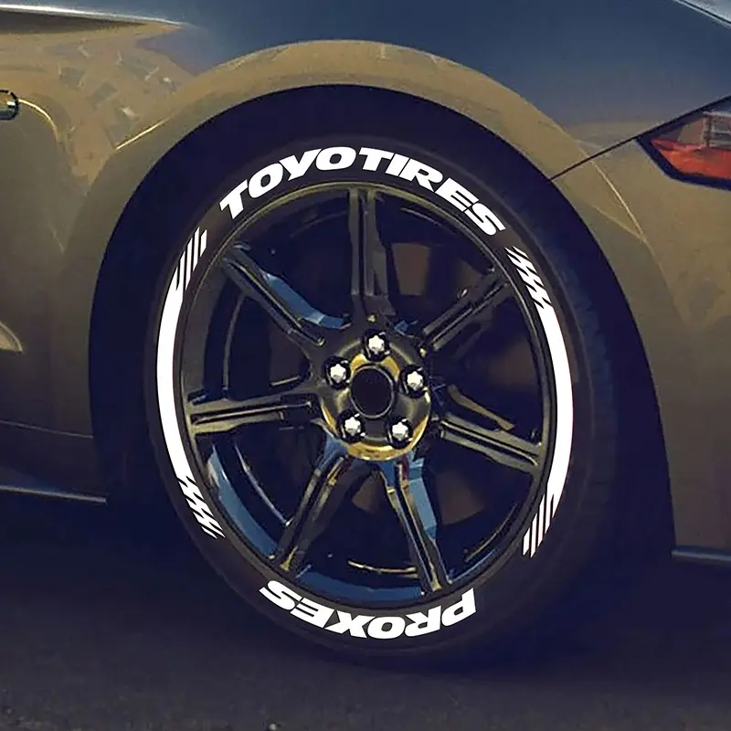 4 Sets TOYO TIRES PROXES Tire Lettering Sticker 1" Fits 15"-24" Wheels (Glue and Accessories Not Included) Wheel Decal Car Tire Decal Rim Decals Automotive Decals