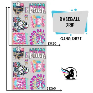 Baseball Drip | Premade DTF Transfer Gang Sheet For Graphic Tees