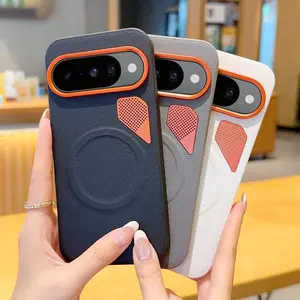 Select model for purchase: Orange metal heat-dissipating phone case, compatible with Google Pixel 10A/10 Pro XL Smartphone, supports MagSafe wireless charging.