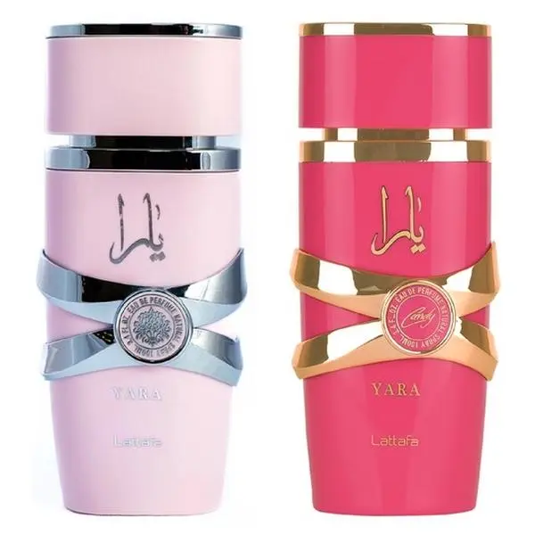 Lattafa 2 Piece Set for Women - Yara Eau De Parfum Spray (3.4 oz) + Yara Candy Eau De Parfum Spray (3.4 oz)
