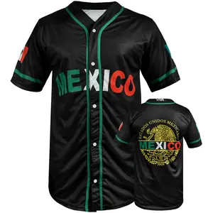 Mexico Baseball Jersey - Black Mexico Baseball Button Down Jersey Shirts mexico jerseys shirts latinas mexican jersey camisa de