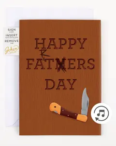 Endless Farting Father's Day Card with Glitter and Stickers Surprise