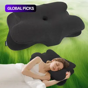 100% Supportive Memory Foam Pillow for Pain Relief - Orthopedic Cervical Pillow for Side, Back, and Stomach Sleepers, Ergonomic Support Pillow with Cooling Pillowcase, Gray | Perfect Gift for Black Friday, Halloween, Christmas & New Year #GLOBAL PICKS