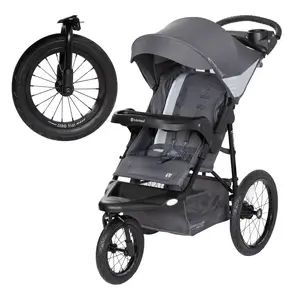 Baby Trend® Dash Grey Expedition® Zero Flat Jogger Stroller w/ LED Lights, Canopy & Basket