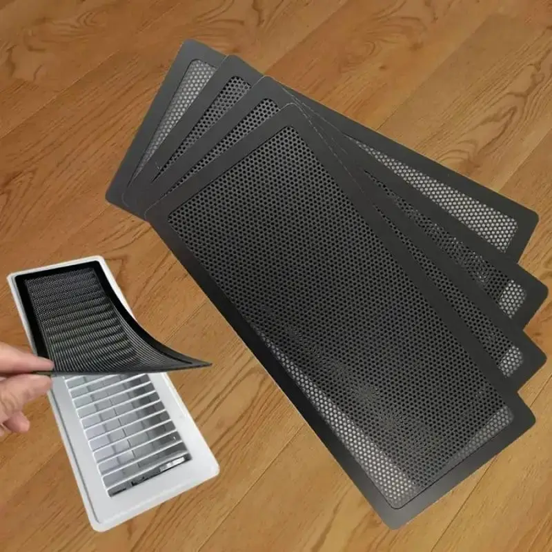 Magnetic Vent Cover, Magnetic Fastening, Ventilation, Airflow Control, Airflow Management, Airflow Directing, Dust Minimization, 4 Counts/set Durable Anti-dust Mesh, Insect-proof Vent Cover, Insect Protection for Ceiling & Floor, Home Accessories
