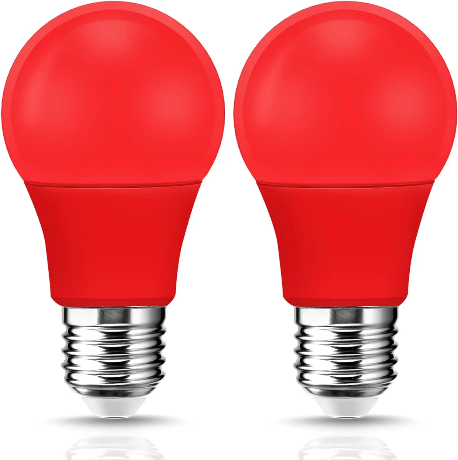 Base Red LED Light Bulbs, 9W (60W Equivalent) Colour Specialty Bulbs for Halloween, Holiday Mood Lighting, Pack of 2
