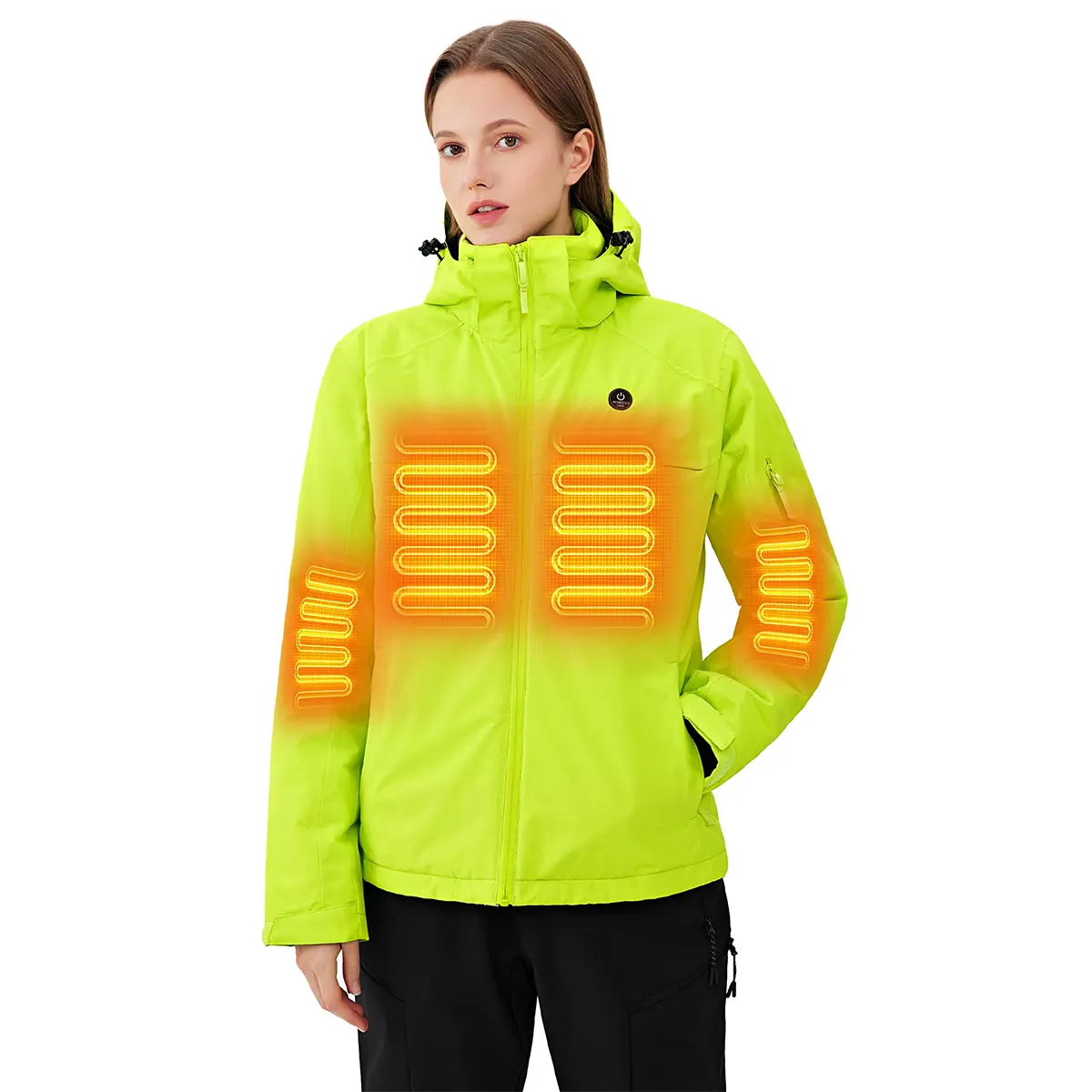 ANTARCTICA GEAR Coat for Men, Heated Waterproof Winter Ski Jacket with 5 Heating Zones and 12V 16000mAh Battery for Outdoor Everyday Wear