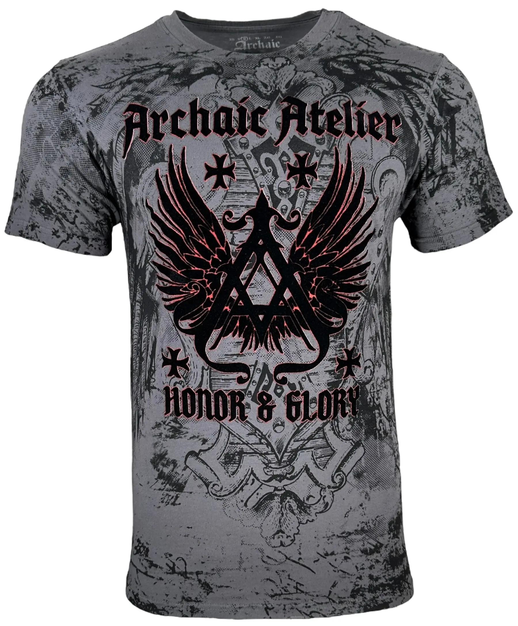 ARCHAIC Achilles Men's Graphic Tshirt - Casual 100% Cotton Crew Neck Shortsleeve Top Designed in USA, Streetwear, Print