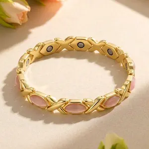[Romantic Gift] Energy-Infused Eco-Friendly Alloy Bracelet: Adjustable Women’s Bracelet Featuring Diamond-Set Alloy and Cat’s Eye Stone—Perfect for Qixi Festival, Valentine’s Day, or Christmas