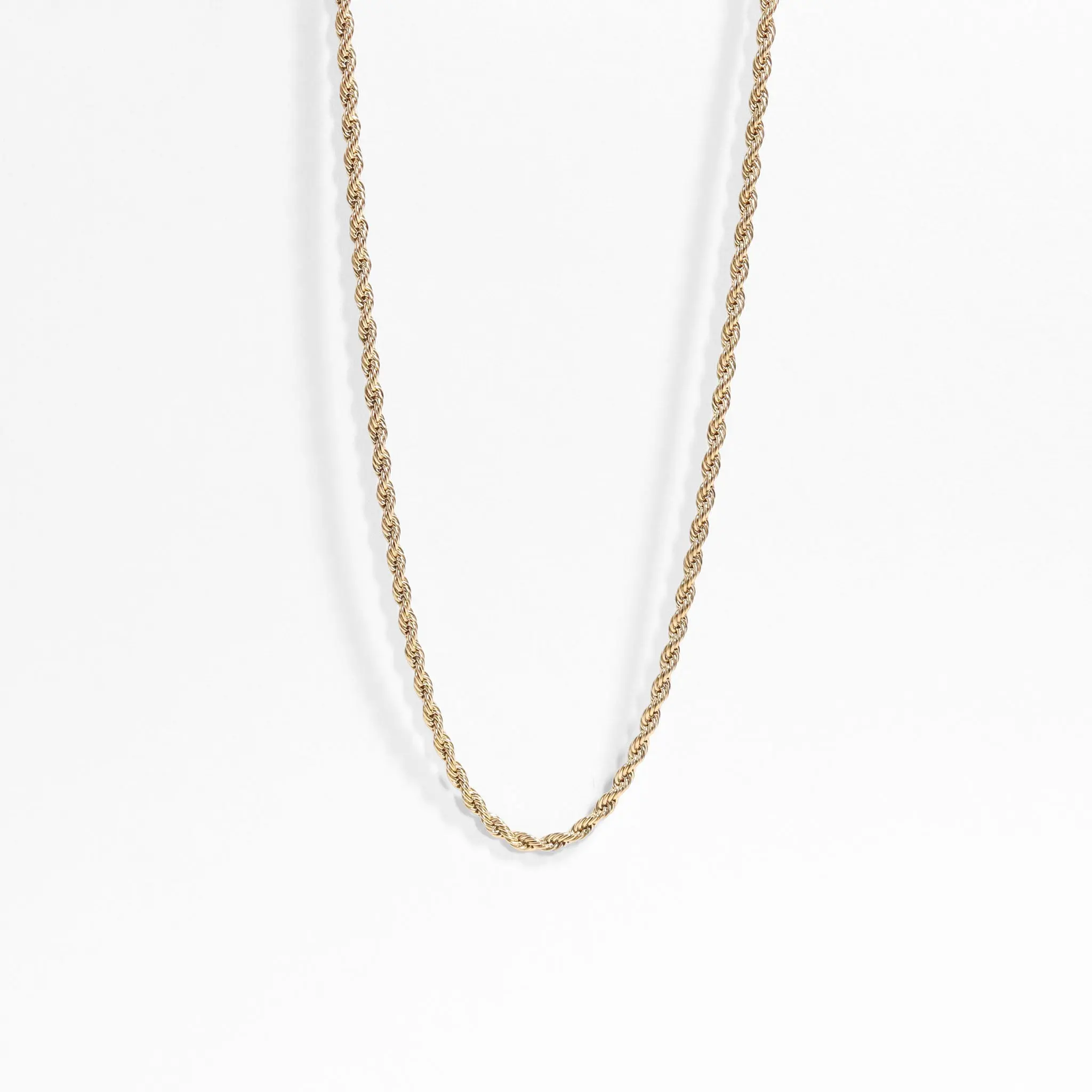 18K Gold Rope Chain Plated Stainless Steel