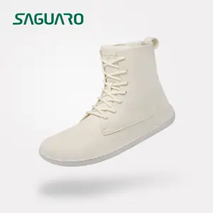 Saguaro Ambition II Winter Barefoot Boots: Unisex Mid-Calf Insulated w/ Upgraded Collar, Side Zipper, Wide Toe Box & 4mm Sole Lace  Comfortable Outdoorfun Shoe Footwear, Women