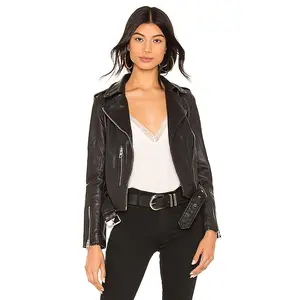 ALLSAINTS Balfern Leather Biker Jacket in Black