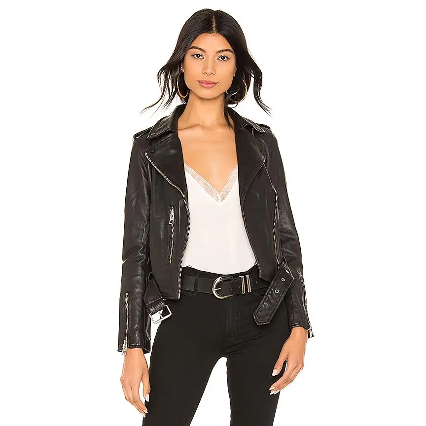 ALLSAINTS Balfern Leather Biker Jacket in Black ALLSAINTS Balfern Leather Biker Jacket in Black