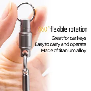 Classic Titanium Alloy Keychain, Dual Head Design, Detachable Style, Durable and Stylish Accessory for Everyday Use