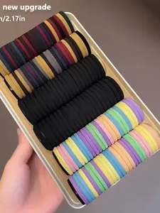 Women's Hair Accessories, New Upgrade 4cm Hair Ties, High Elasticity Seamless Headbands, Durable Ponytail Holders, Multi-Color Set, Scrunchie