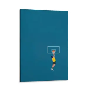 Basketballer Dunking Poster - Sports Friends - Art, Print, Minimal, Modern, Wall Art, Sport, Hobby, Dunk Highlight Poster
