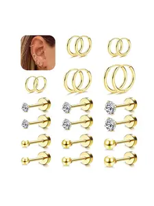 Minimalist Temperament Hoop Earrings, Ear Studs, Fashionable for Women & Men, Trendy All-match & Exquisite Jewelry for Birthday Gift