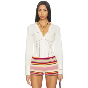 Free People Frankie Corset Top in Clean Ivory