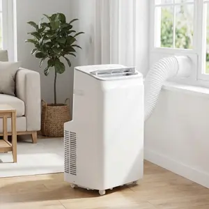 OP-Garvee Versatile 12000 BTU Portable Air Conditioners With Remote, Quiet AC Unit for Rooms Up to 550 Sq.Ft., 3-IN-1 Standing Air Conditioner With Fan & Dehumidifier, 3 Speed, Timer, Auto Swing, White Top
