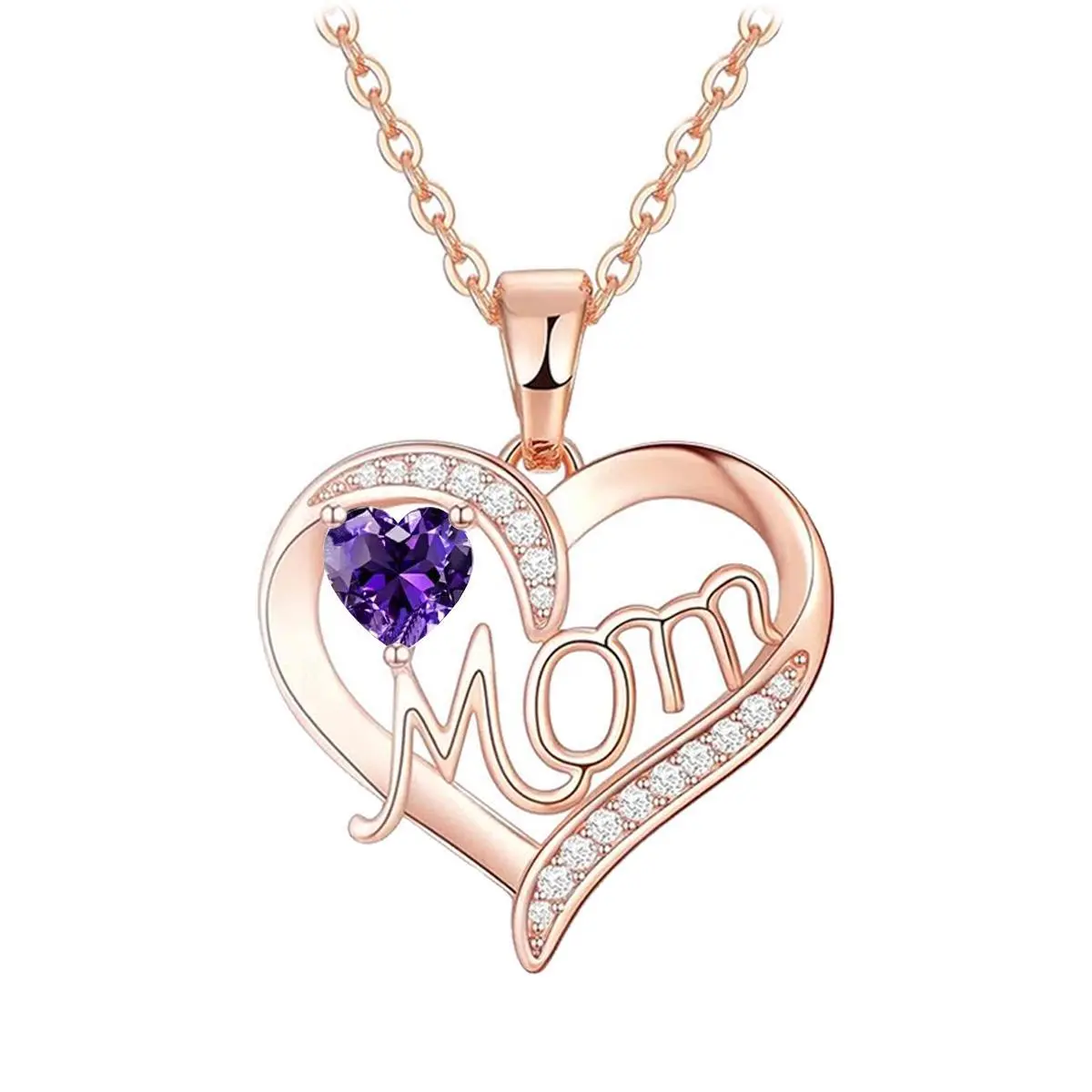 Rose gold purple diamond