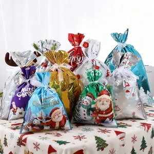 60PCS Christmas Gift Wrapping Set (30 Colorful Bags + 30 Tags) – Reusable Christmas Foil Gift Wrapping Bags in XL, Large, Medium, and Small for Xmas Presents, Party Favors & Holiday Gifts