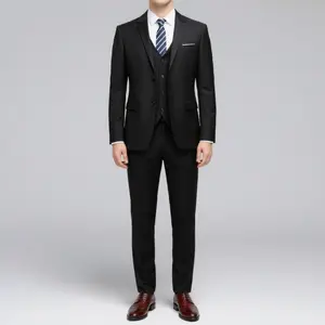 Men’s two-piece business suit set (single jacket + pants). Formal attire for job interviews; versatile business-casual two-way set—jacket and pants.