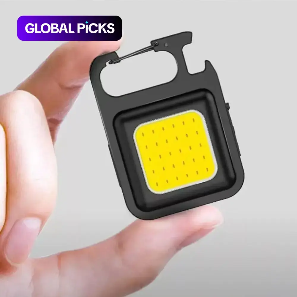 Outdoor Portable Mini Keychain Light, COB Emergency Lamp, Multifunctional Pocket Light, Rechargeable Flashlight, 3 Gear Adjustable Keychain Light for Outdoor Camping Hiking